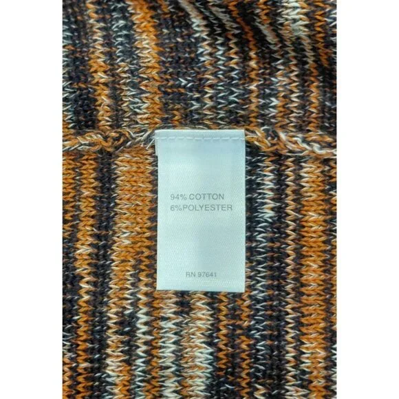 Pure Jill Space Dyed‎ Marled V-neck Pullover Compari Sweater Med Dolman Sleeve - Picture 5 of 9